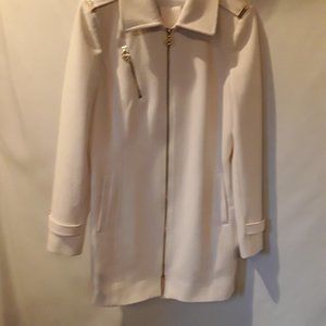 VGW-Micheal Kors cream belted wool jacket